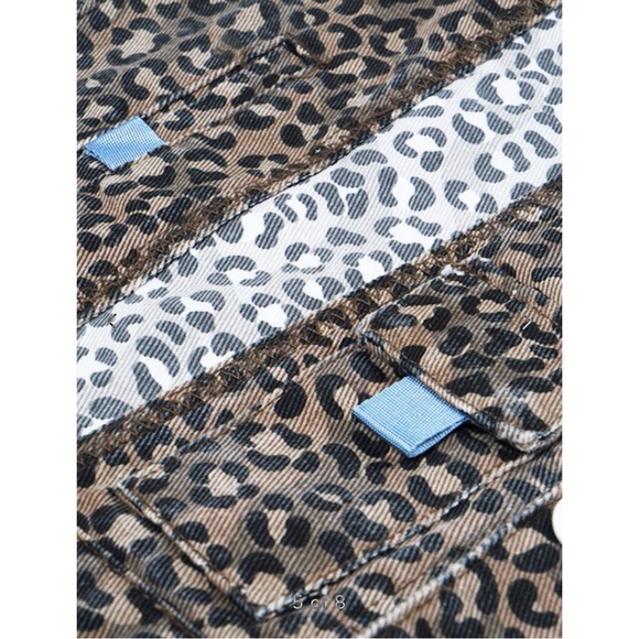 NWT THE HIDEOUT CLOTHING TROPICS LEOPARD DENIM JACKET - Picture 11 of 16